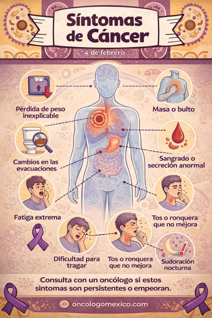 Signos de alerta temprana de cáncer que requieren valoración médica